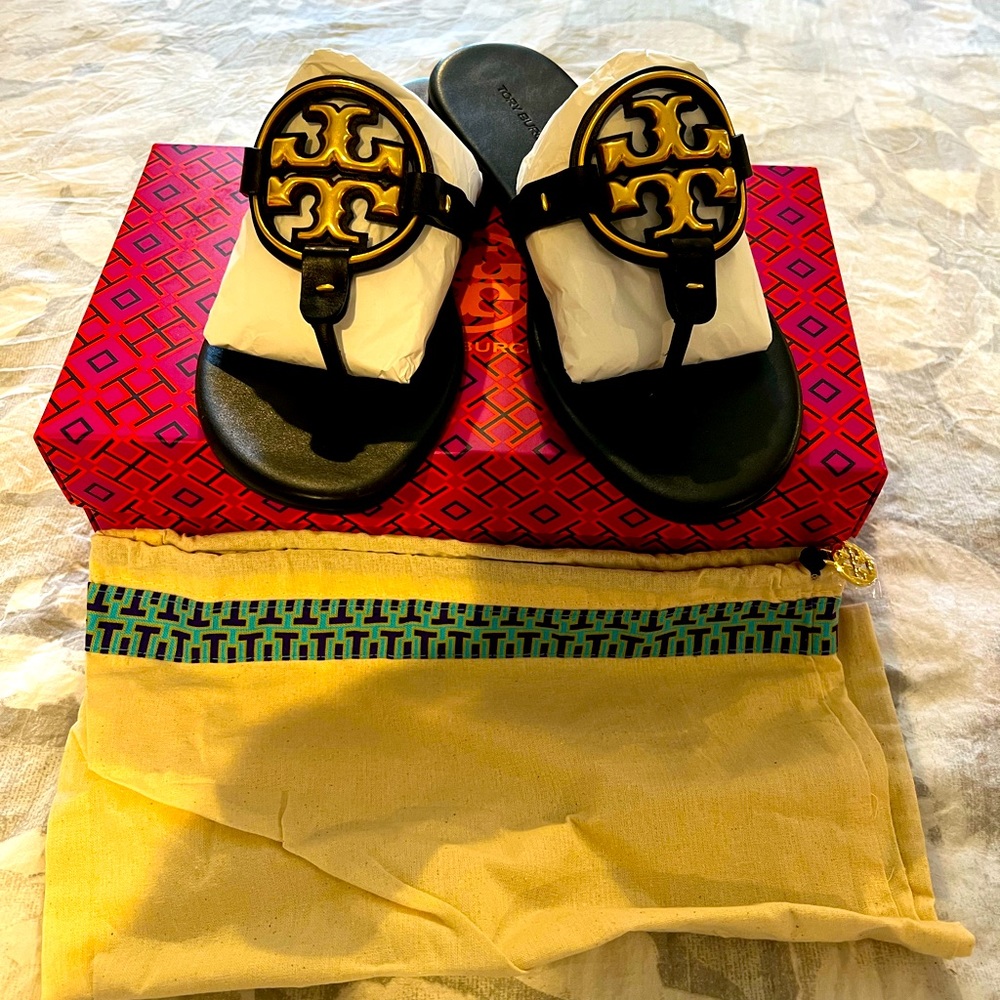 NWT Tory Burch Metal Miller Sandal